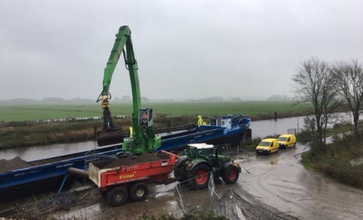 Werkzaamheden voor Elzinga Loon- en Grondverzet in Aduard in volle gang.